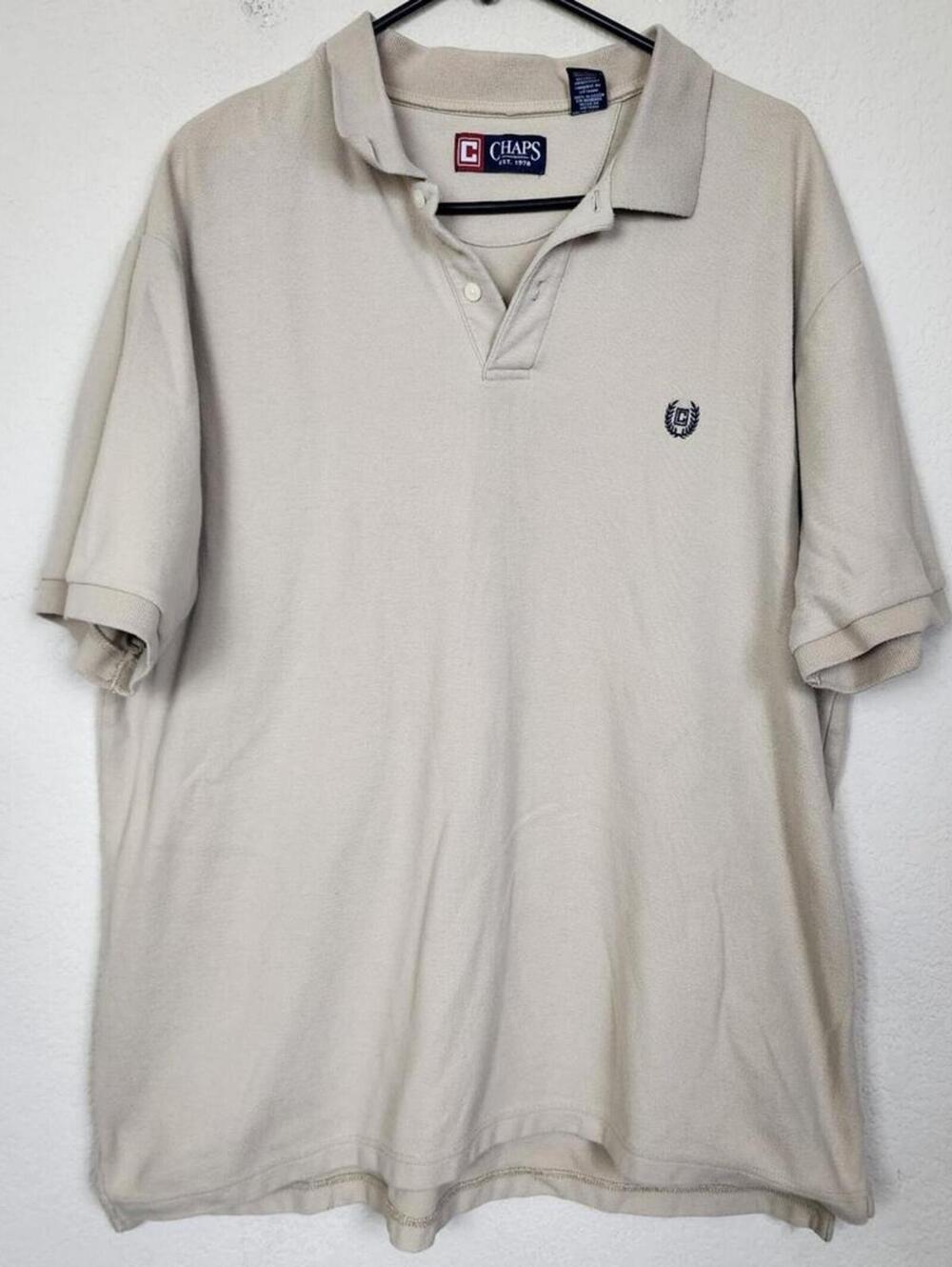 Chaps XXL Tan Collared Polo Shirt